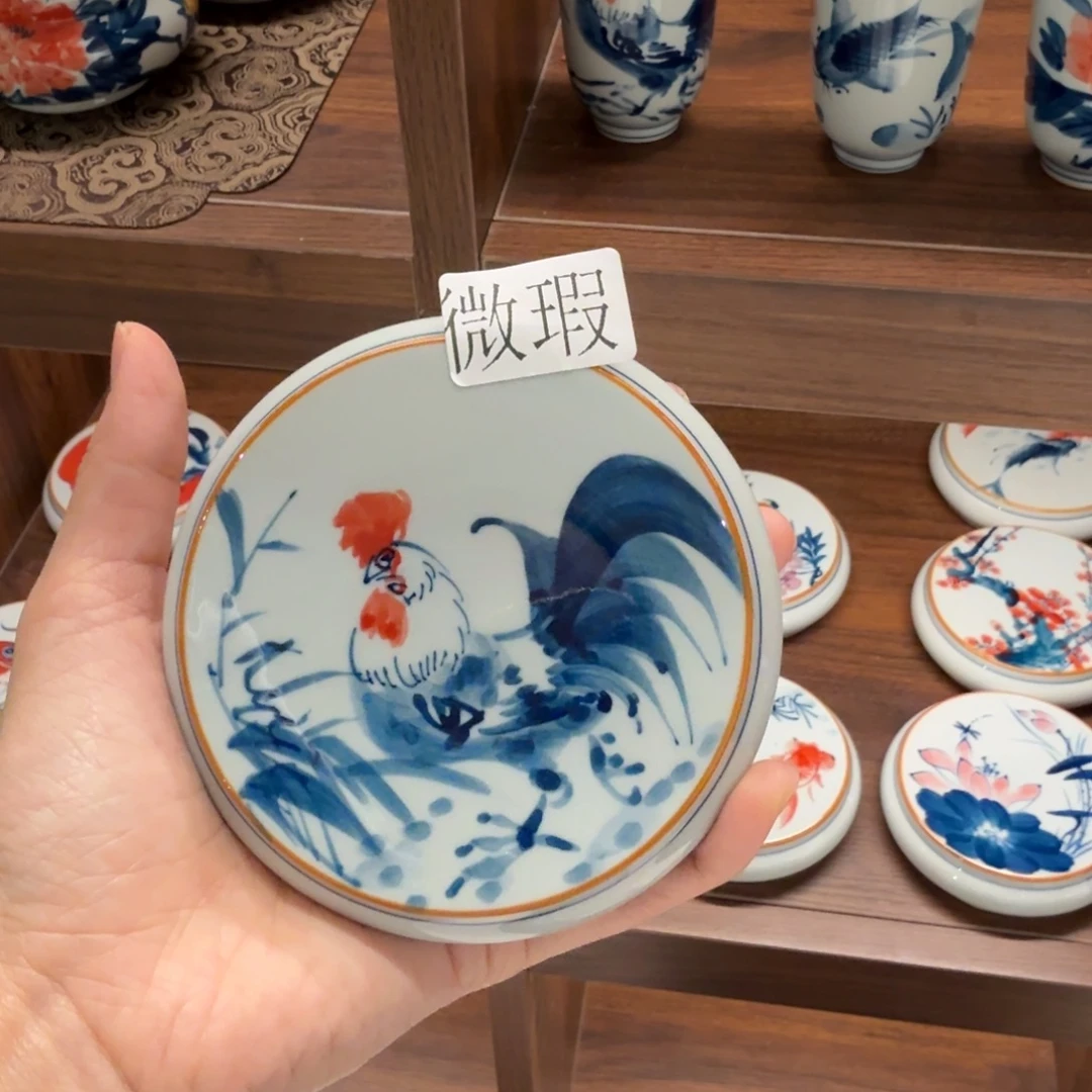 釉下彩纯手绘微瑕