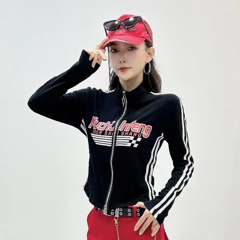 常规款常规长袖T恤秋季网红印花秋冬打底休闲修身套装百搭