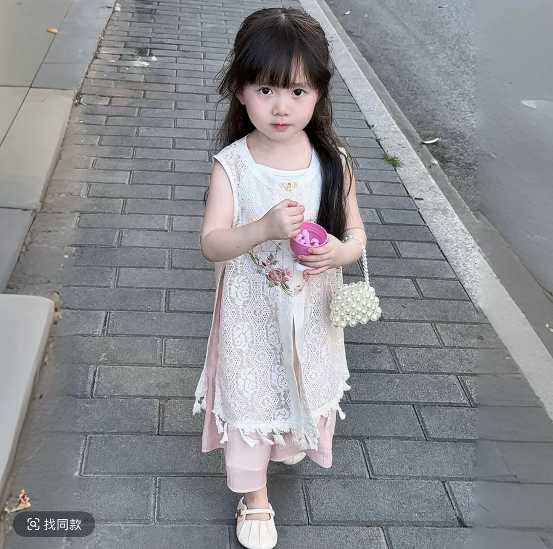 新中式女童汉服夏季2025高端儿童古装套装薄款中国风公主女孩唐装