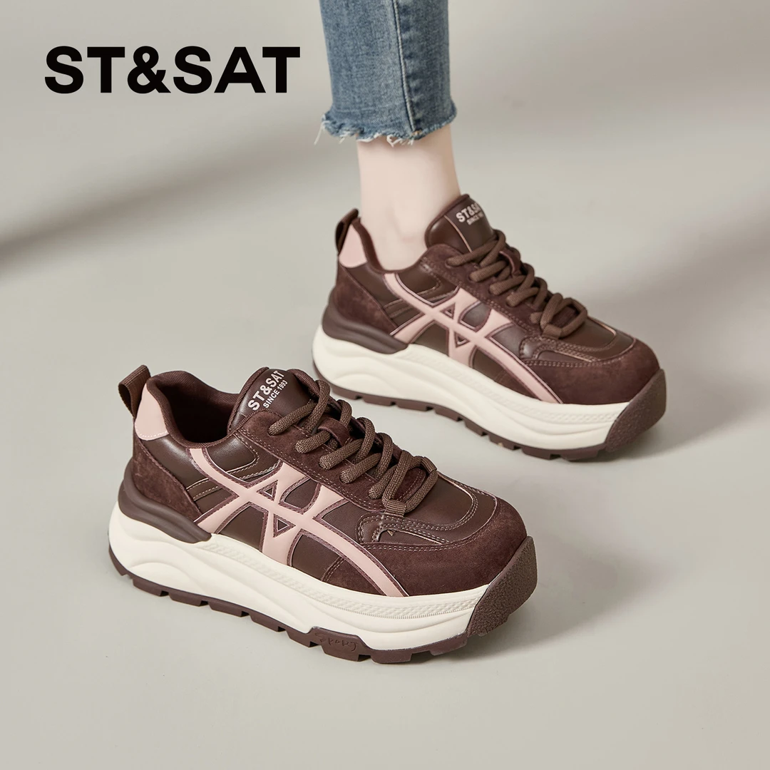 星期六内增高6CM阿甘鞋女2025秋季新款鞋子ins百搭软底时尚休闲鞋