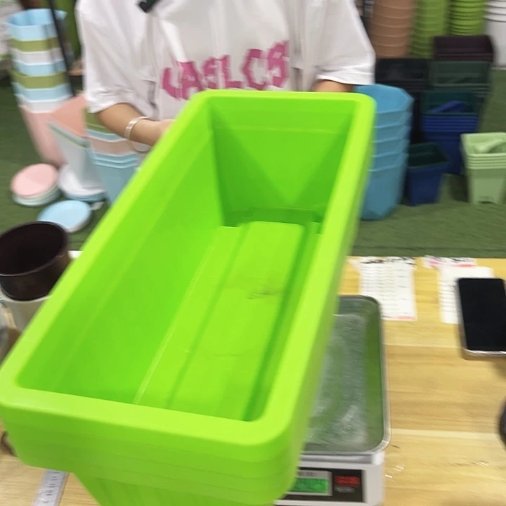 微瑕长方形长55宽25高17绿色无托4只