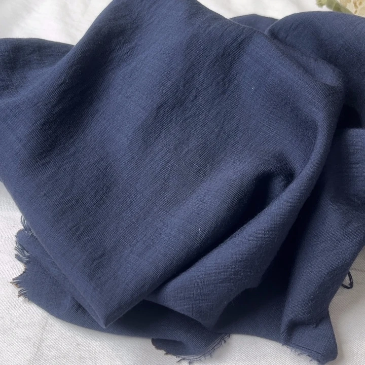 棉混纺藏青麻棉1.5米