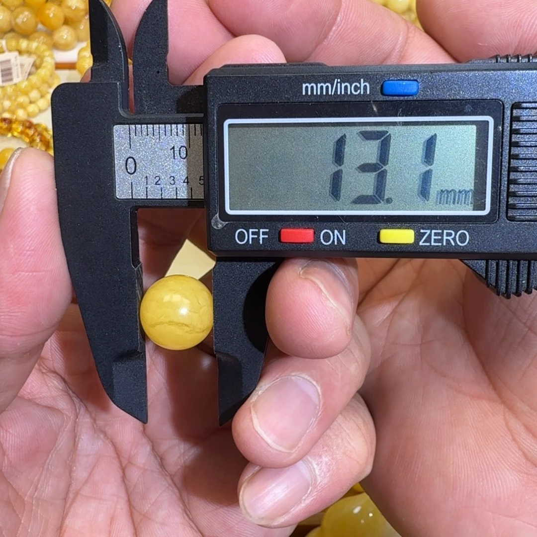 琥珀未镶嵌珠宝奇石13m处理品氧化花蜡单珠1.24