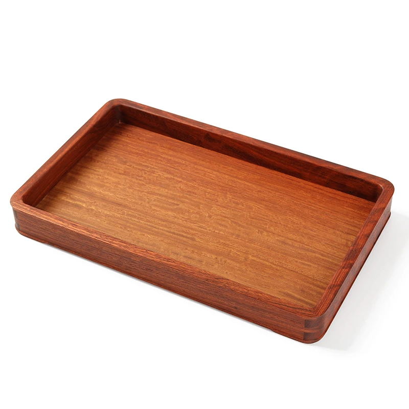 承善堂缅甸花梨（大果紫檀）茶盘起阳线长方形干泡盘果盘文玩盘中式