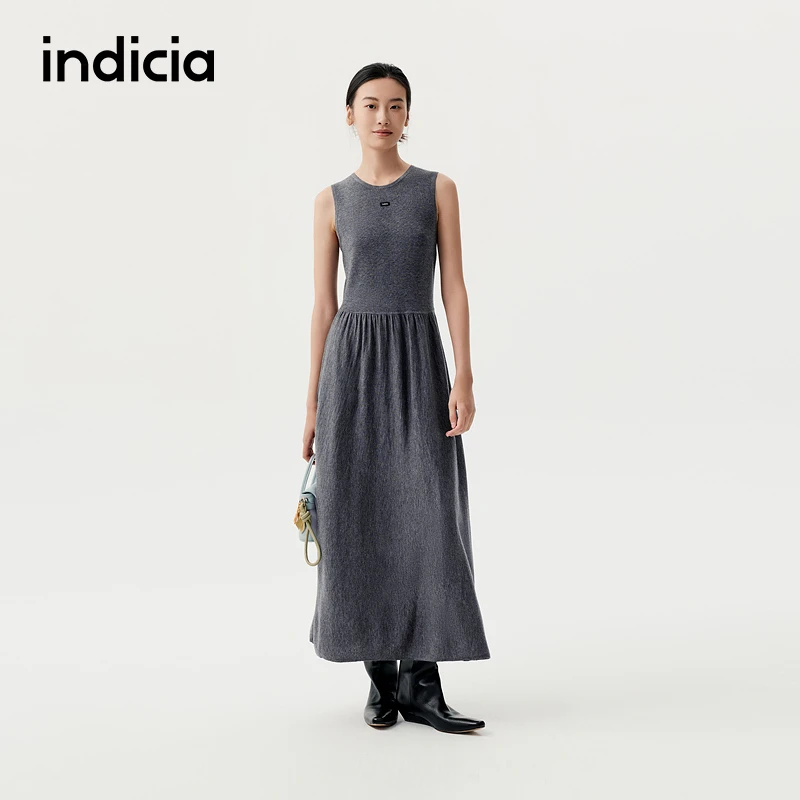 indicia标记商场同款25秋新款修身针织背心裙收腰针织F2C5LQ406C