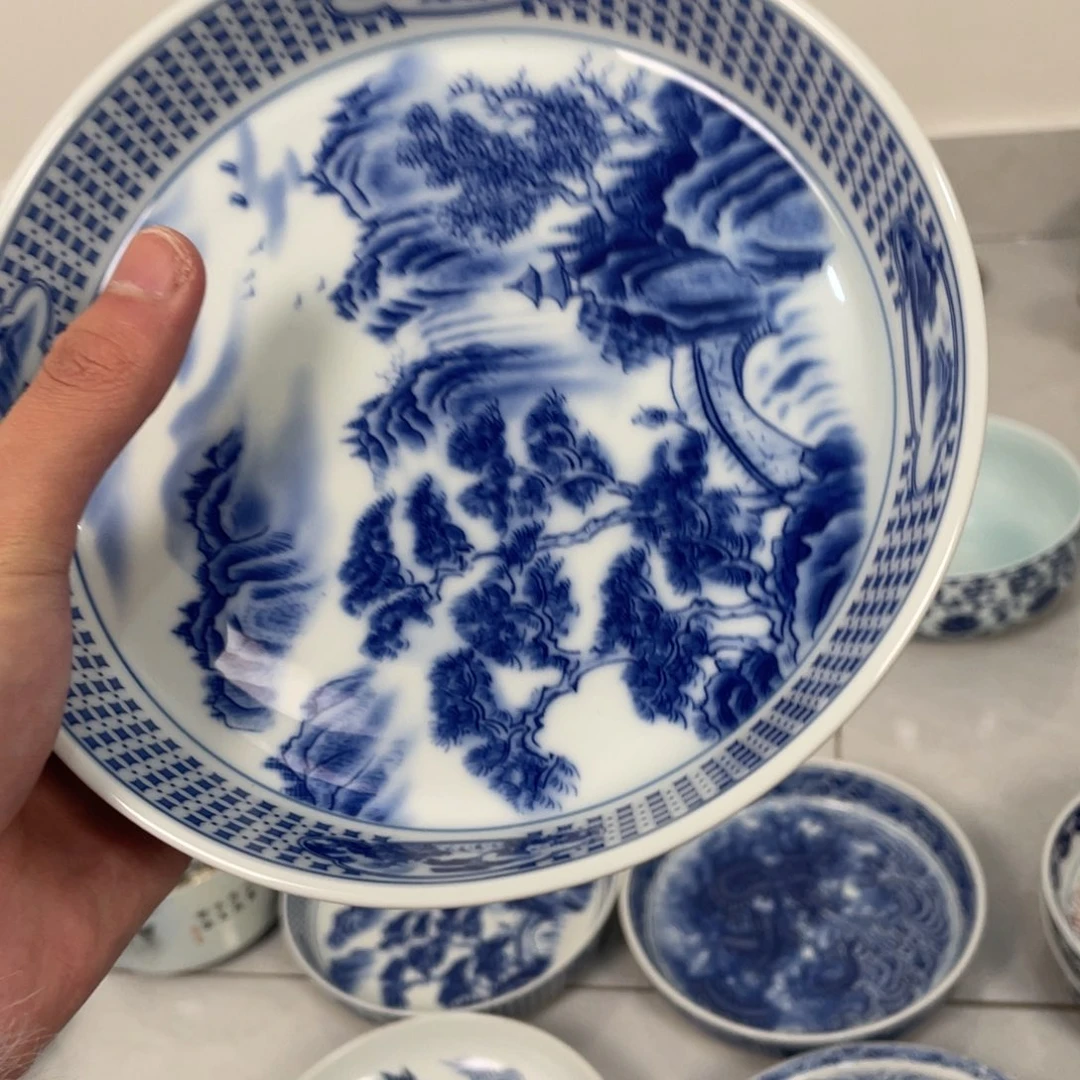 摆件景德镇山水壶承jj