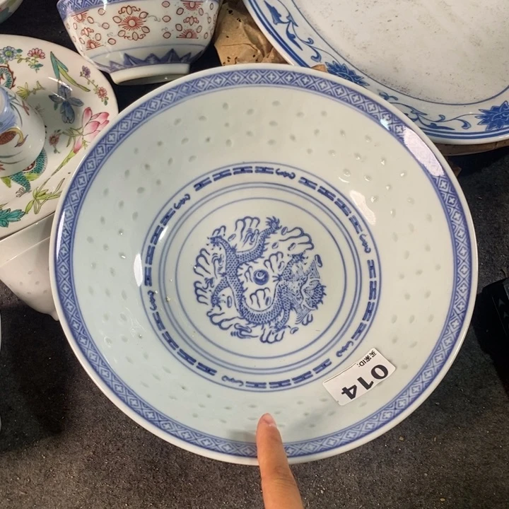 景德镇陶瓷玲珑大碗25公分