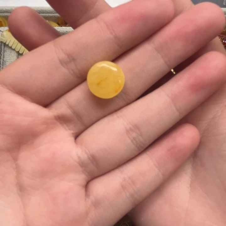 裸石琥珀未镶嵌青*?天然蜜蜡配件
