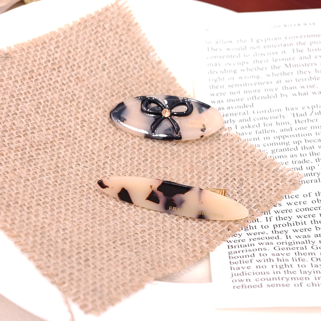 FNQ446韩系蝴蝶结醋酸发夹女百搭时尚头饰