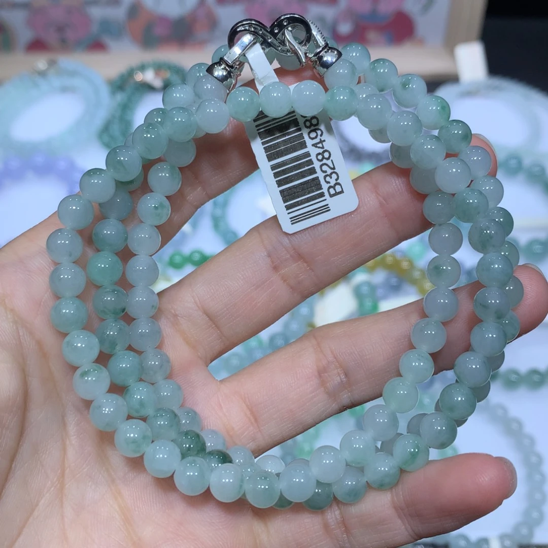 翡翠未镶嵌手链天然