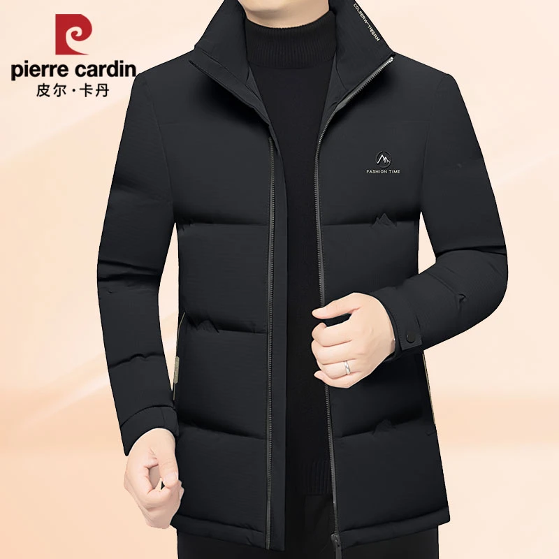 皮尔卡丹冬季新款羽绒服加厚鸭绒男装青中年商务休闲立领保暖外套