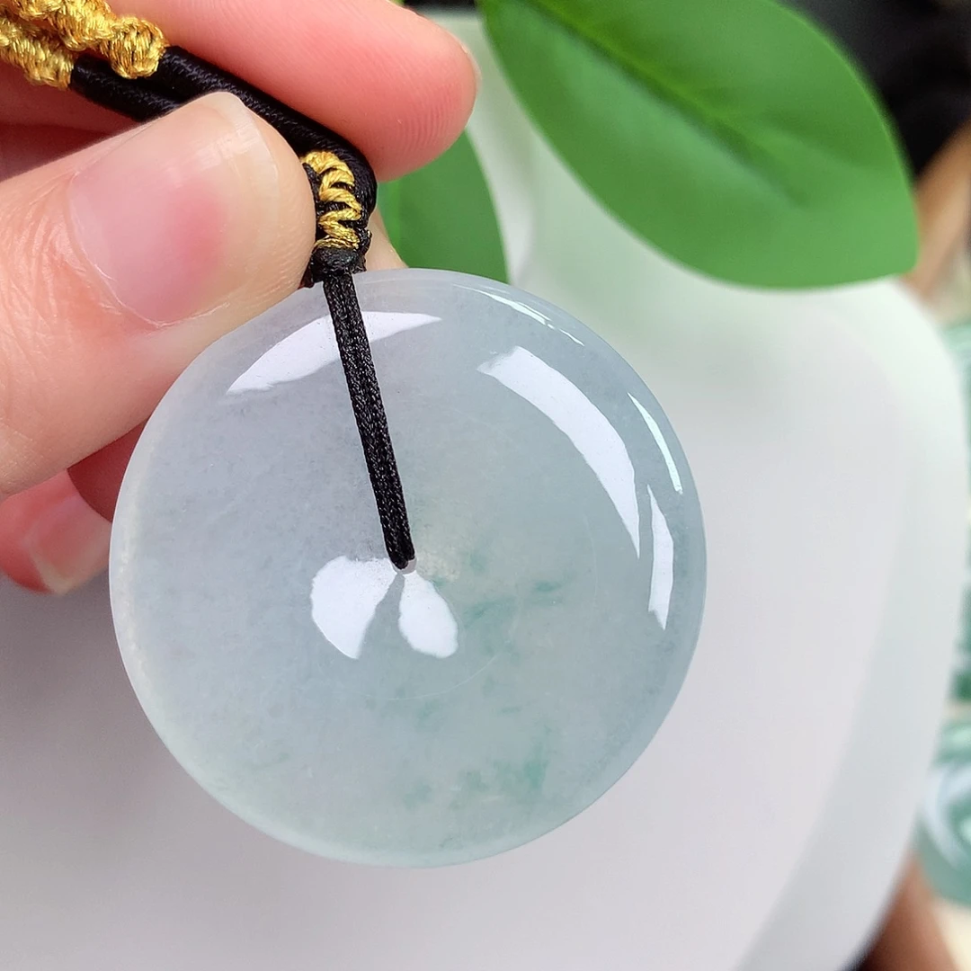 颈饰未镶嵌翡翠平安扣 36.3-5.7mm