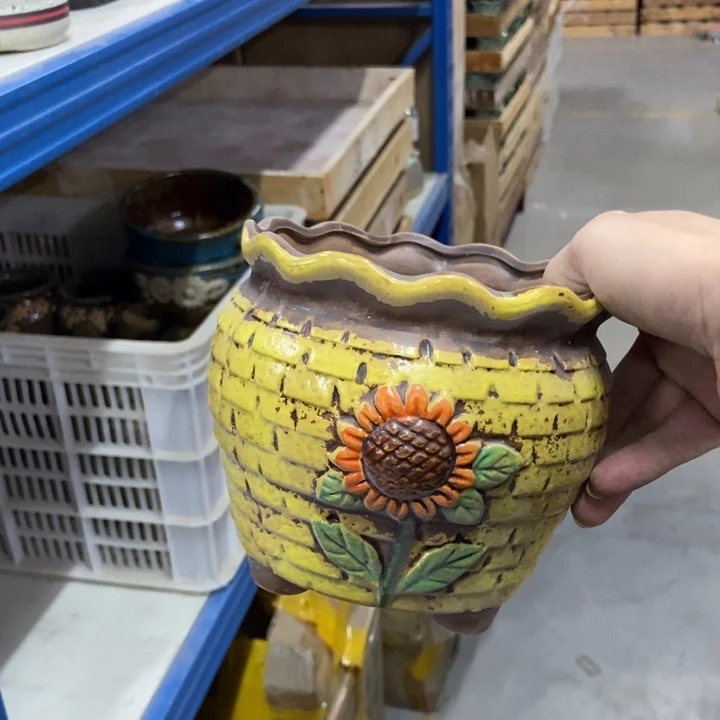 陶瓷花盆单场满9.9发14*13.5