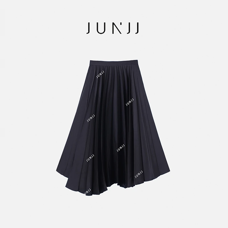 杰瑞【扇形百褶裙】24早秋简约休闲大裙摆伞裙显瘦扇形半身裙
