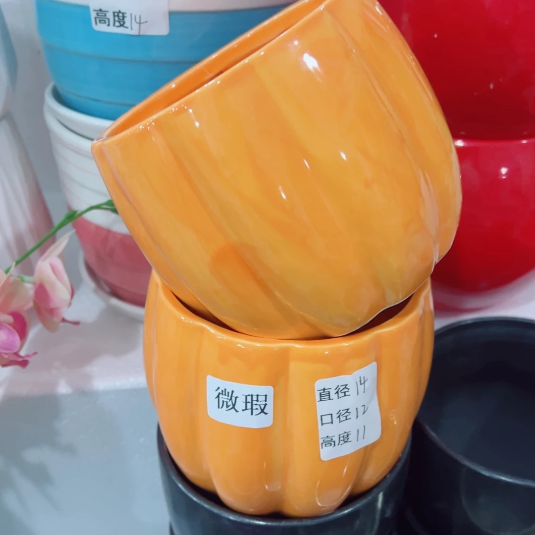 有孔，陶瓷花盆满10米包邮发货