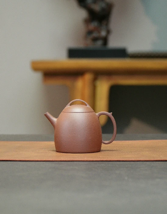 宜兴原矿正品紫砂壶 明式秦权 原矿无添加 羊角山紫泥150cc