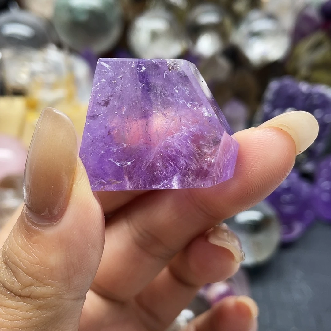 珠宝半成品水晶未镶嵌102紫水晶随形