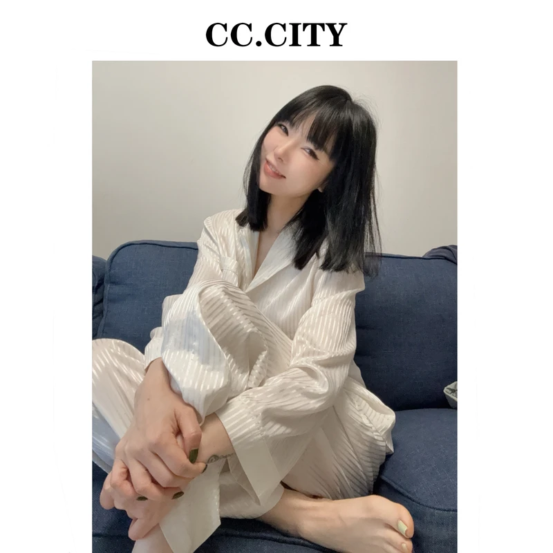 【蔡丽丽&添羽】时尚洋气百搭居家服男女长款家居服6x878