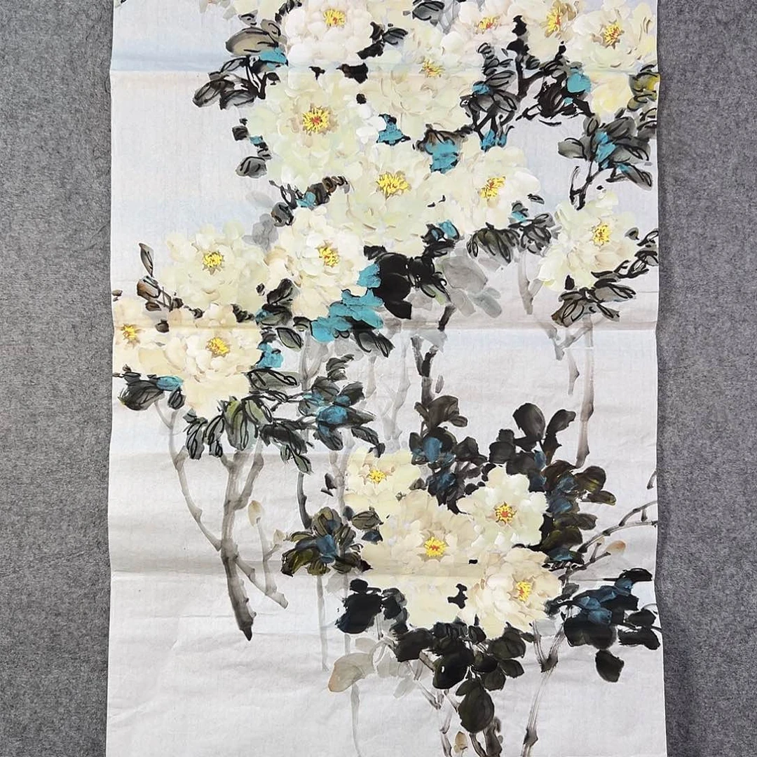 国画857 花鸟在此处飞翔也不太方便