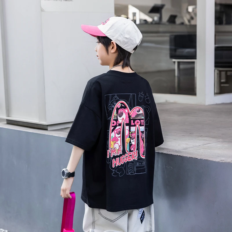 男童短袖夏款2025新款儿童纯棉宽松半袖中大童韩版休闲T恤TXW035