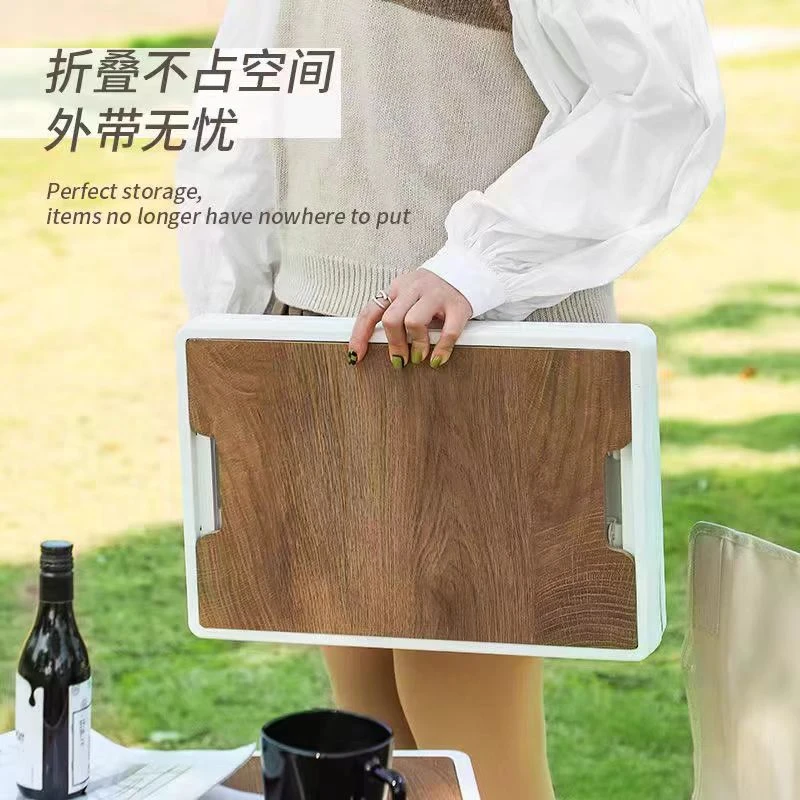 户外露营收纳箱折叠箱野营整理箱车载后备箱置物箱木盖家用储物箱