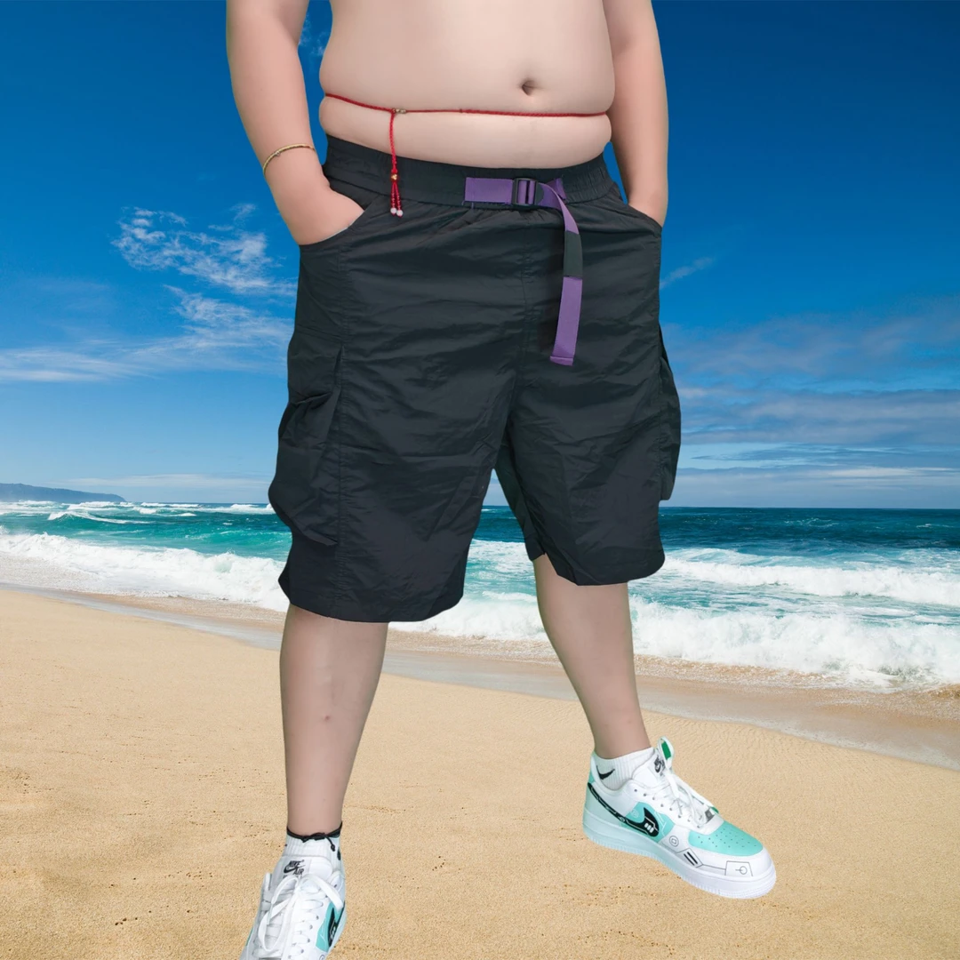 夏季新款男士简约速干美式复古工装短裤夏季男士五分工装裤薄款