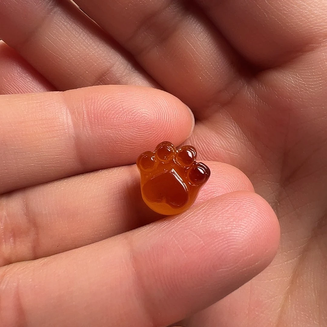 蜜蜡颈饰未镶嵌熊掌（打孔不退换）