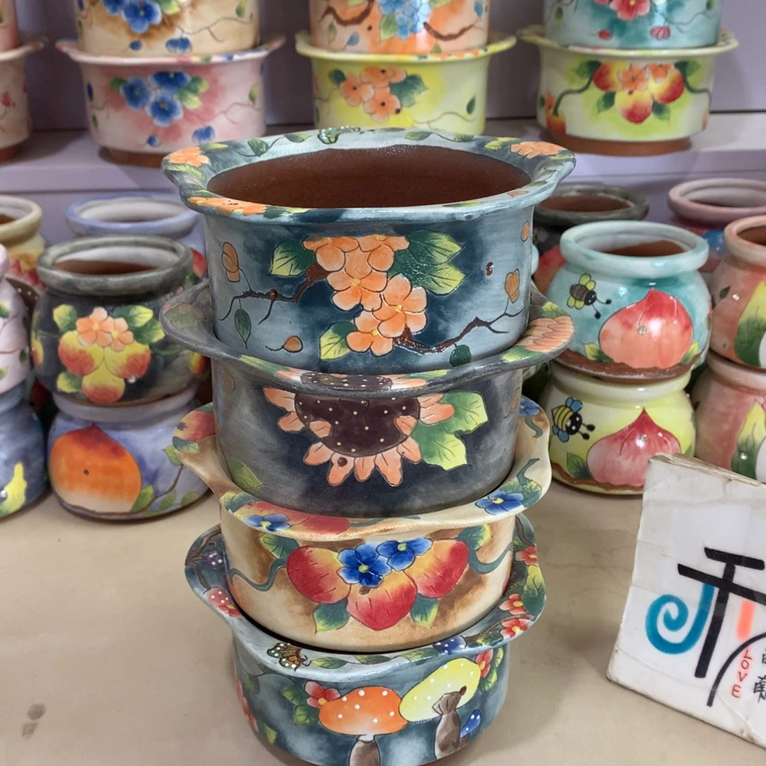 丽**艺福利花盆，手绘花盆