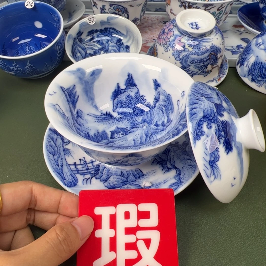 景德镇纯手工纯手绘茶具木木39
