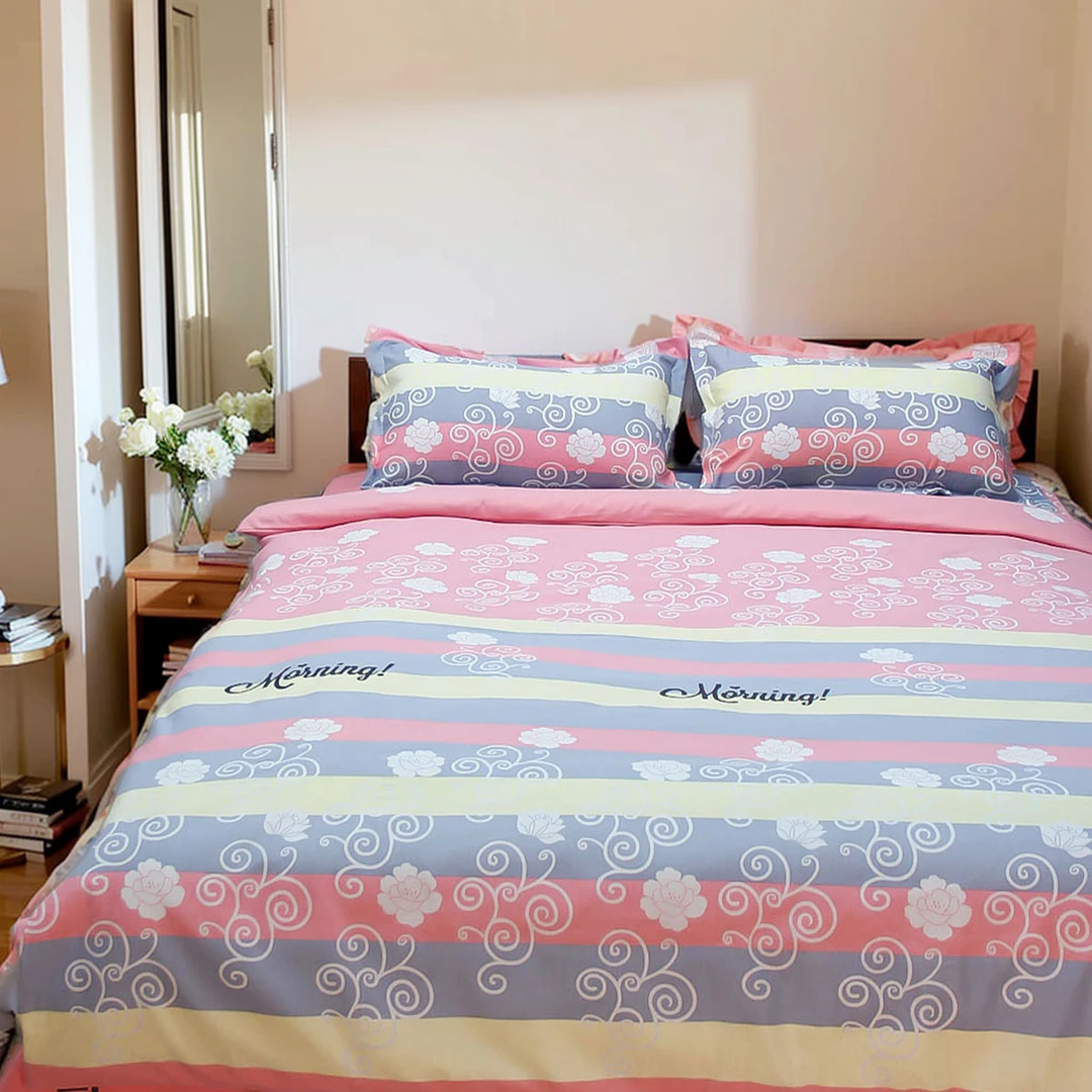 [粉色花海]加厚山东老粗布床单双人床单件老粗布求秋冬保暖