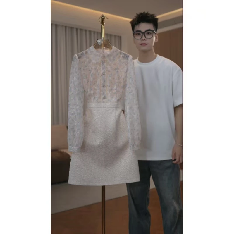 【现货现发】6882品牌女装高贵气质连衣裙显瘦裙2025春季新款