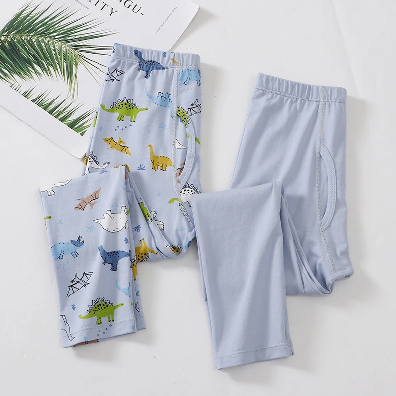 儿童秋裤两条装A类精梳棉中大童秋裤男童秋冬内穿打底裤秋裤新品