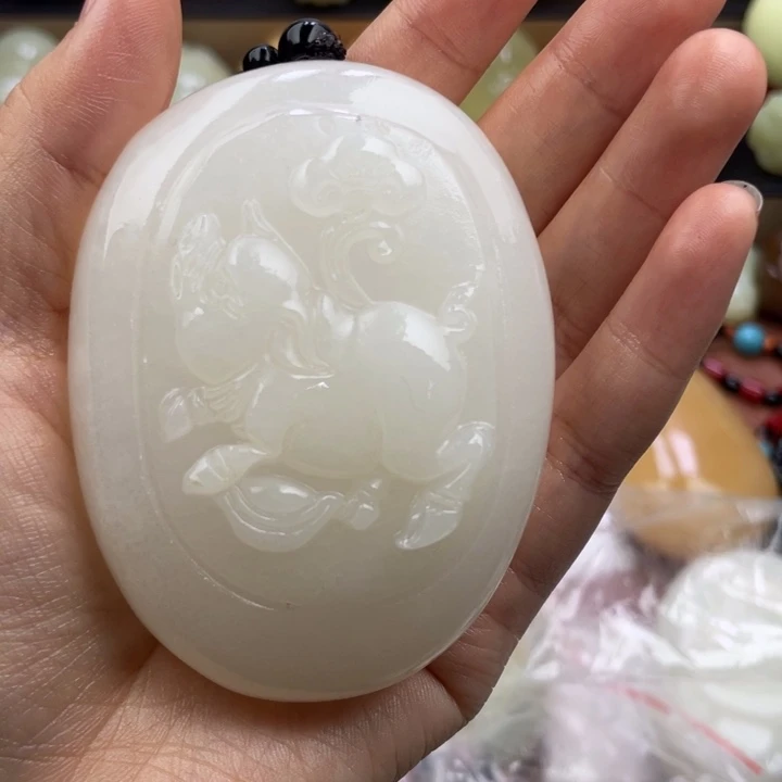 石材天然古青石手把件