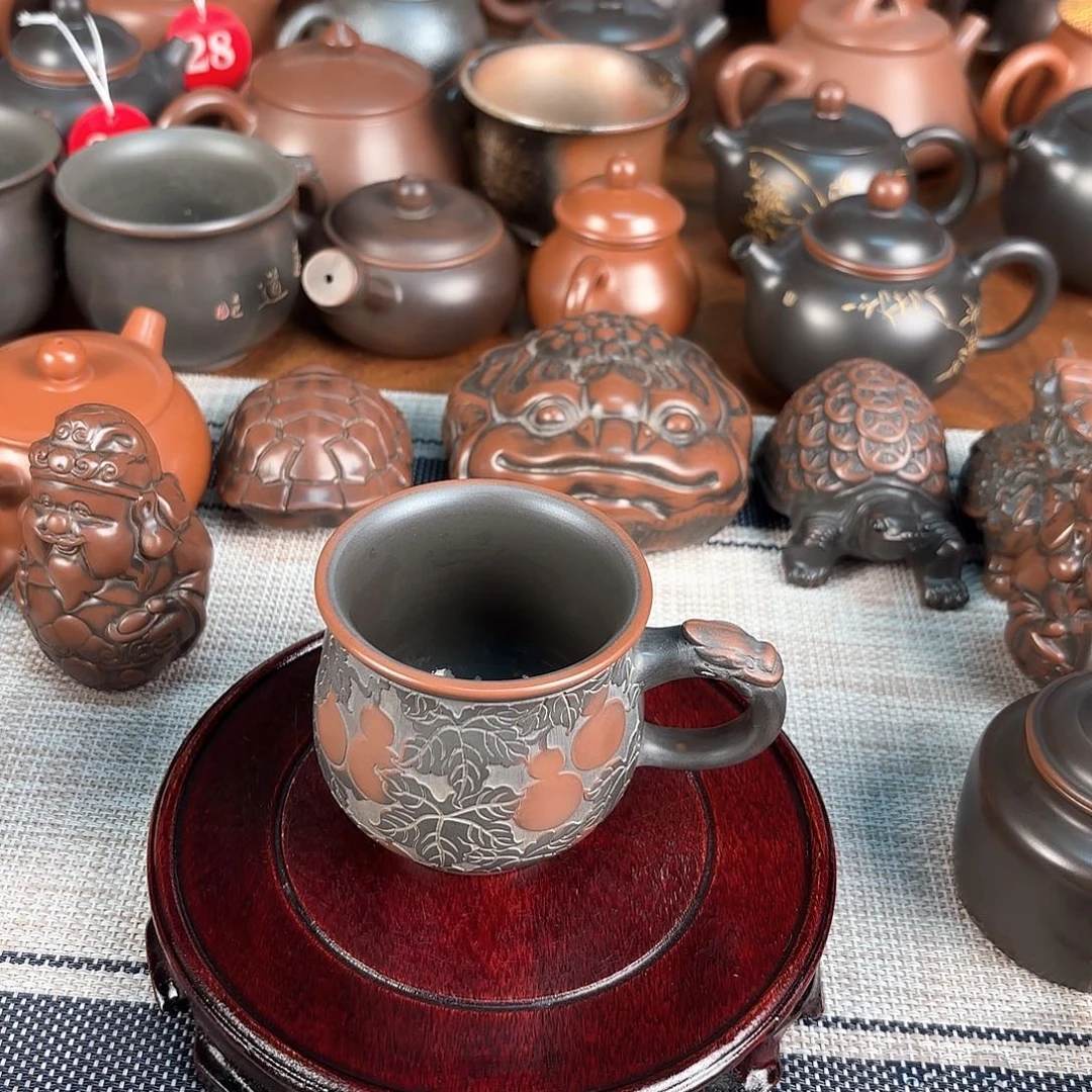 葫芦杯杯把款坭兴陶