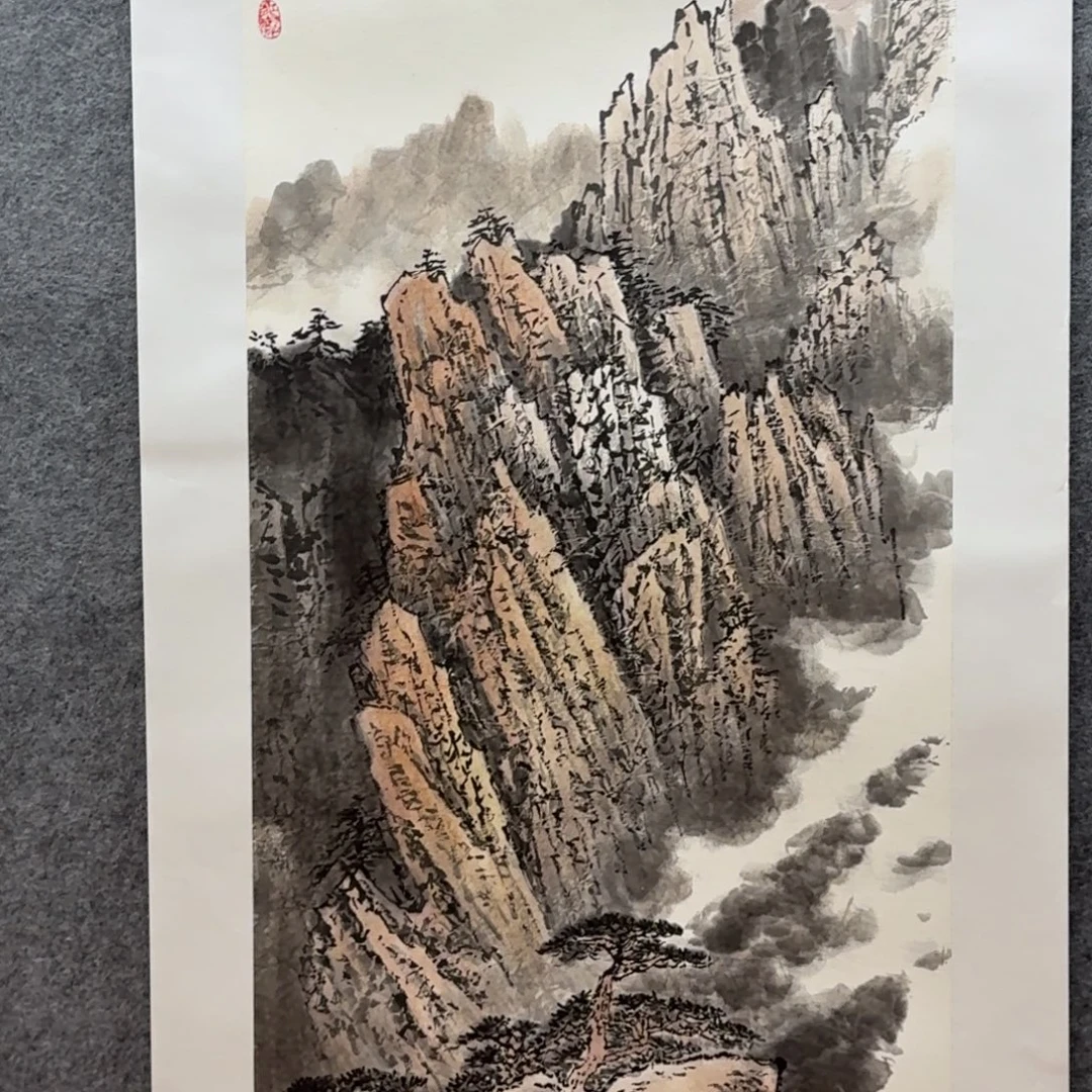 国画三尺作品山水画