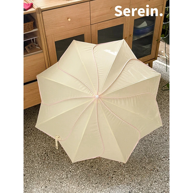 【艺凡】自动花瓣长柄伞晴雨伞两用女加大加固抗风折叠高颜值雨伞