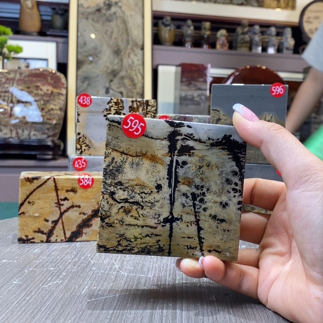 石材广西国画石草花石