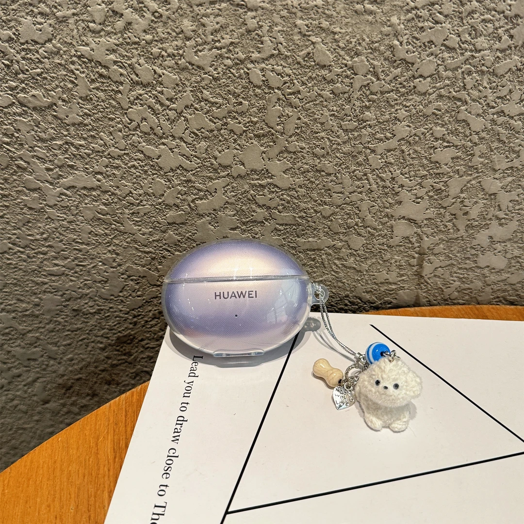 适用华为耳机freebuds 6i保护套freebuds5i透明好看耳机壳送挂绳