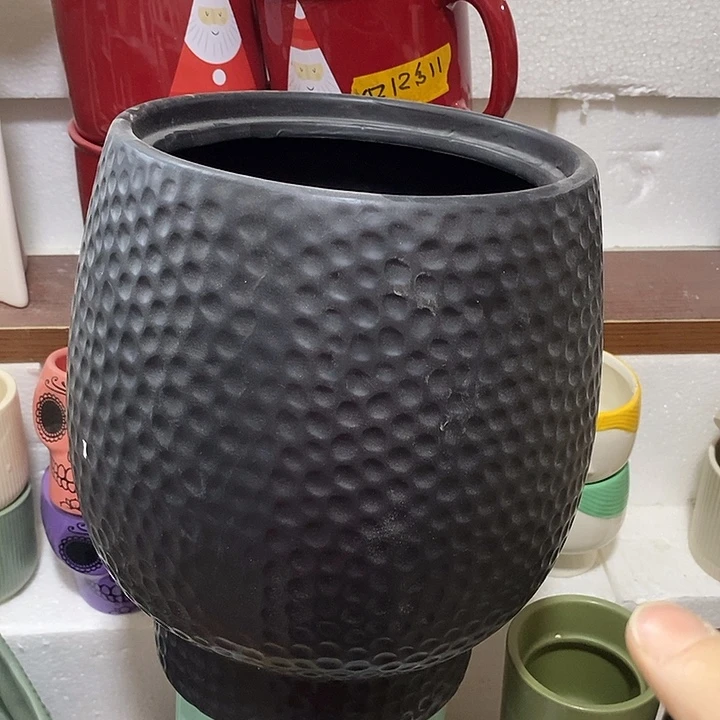 陶摆件陶盆有孔 瑕疵介意勿拍