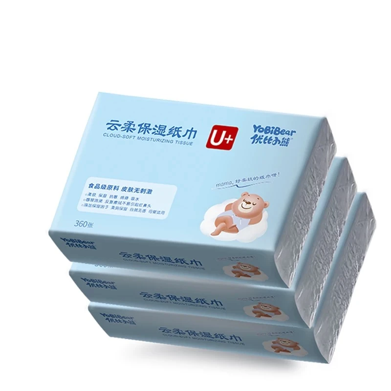 优比小熊云柔保湿纸巾柔软