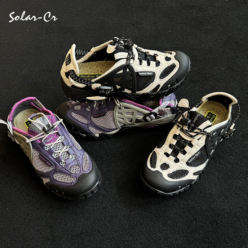 夏季速干溯溪鞋男士两栖涉水鞋英伦风户外登山透气情侣休闲网面鞋