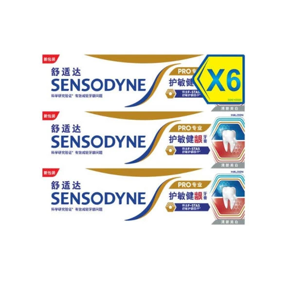 舒适达 护敏健龈清新美白牙膏 100g*6