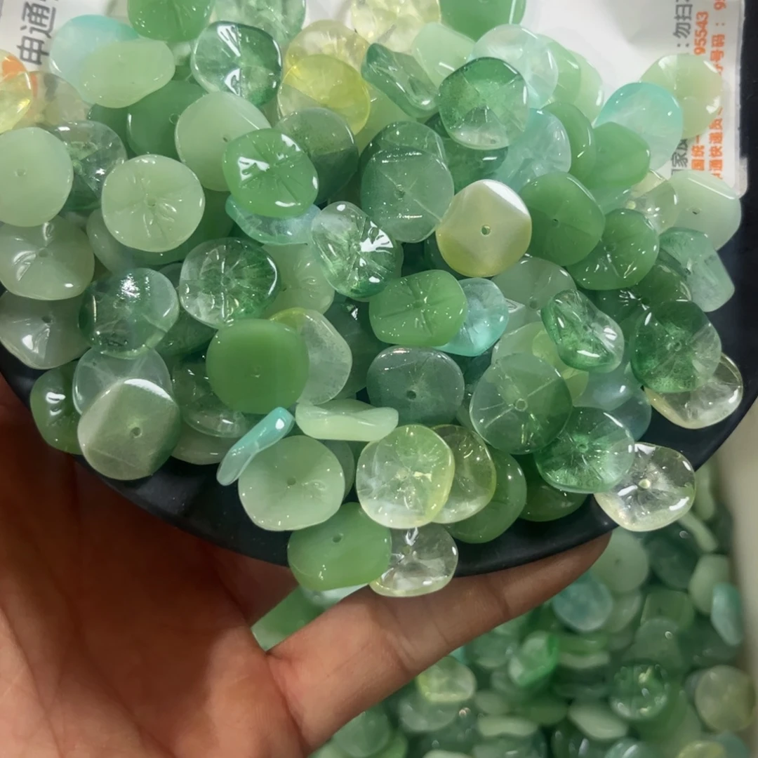 琉璃小荷叶混色100个一份