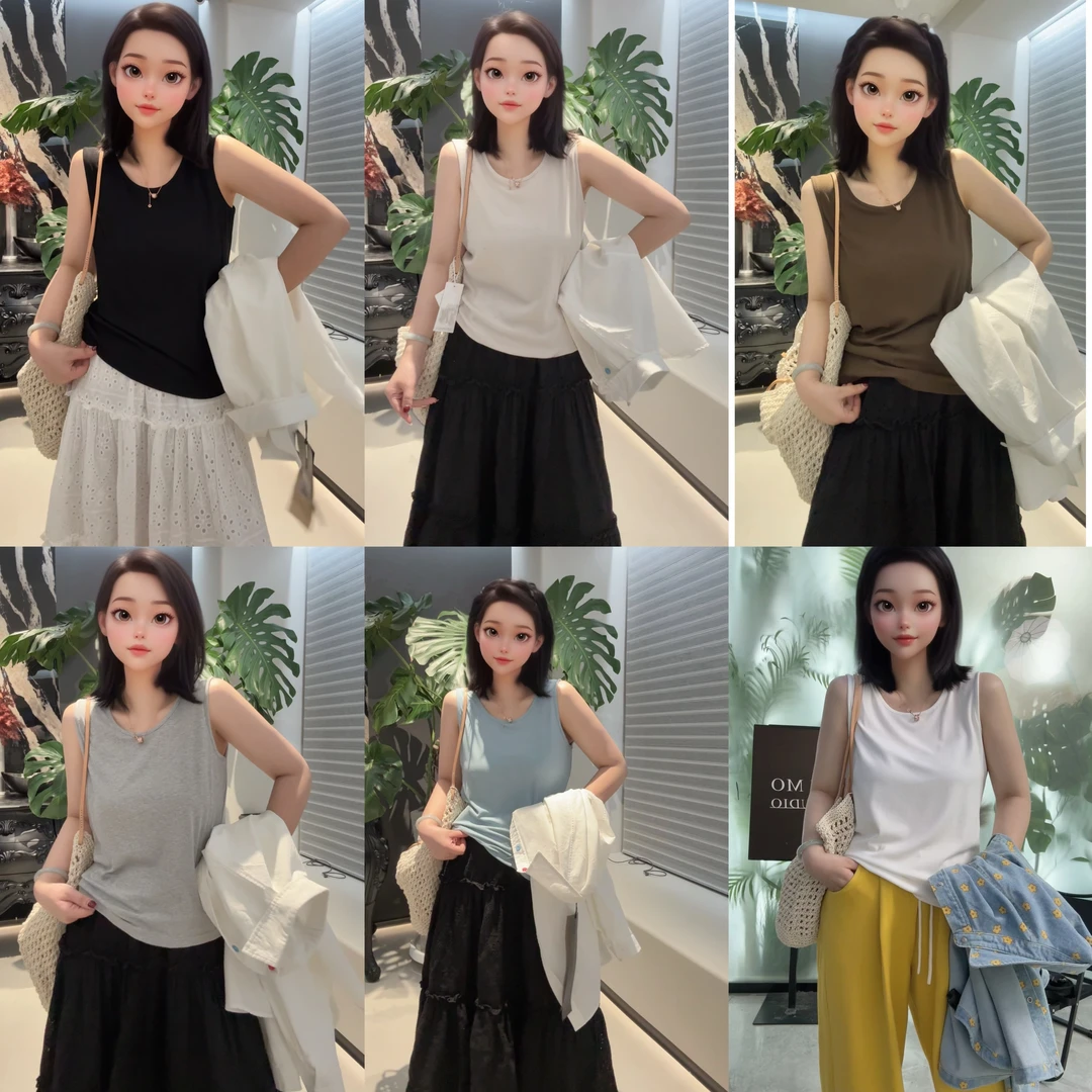 【思墨严选】73091春夏新款极简螺纹高弹百搭背心