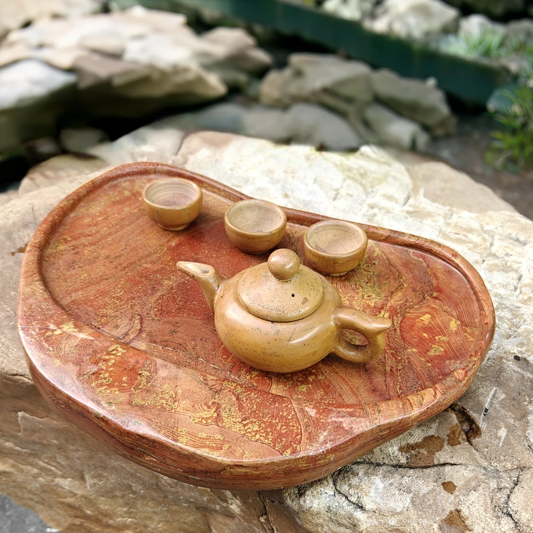 炎黄帝王砭石 茶台 手工制作 稀世珍品 改变水质 多用