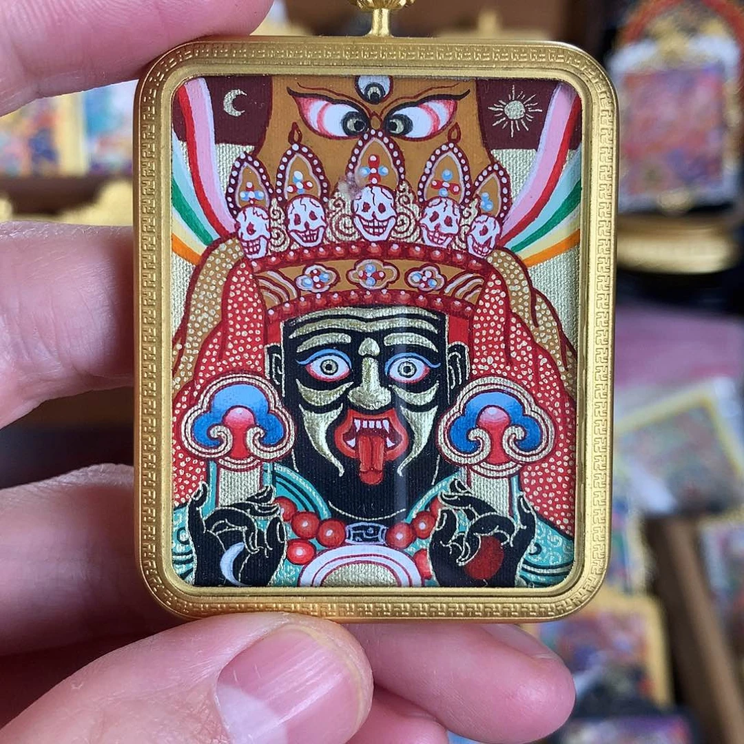 吊坠扎基拉姆热贡纯手绘唐卡福利一张