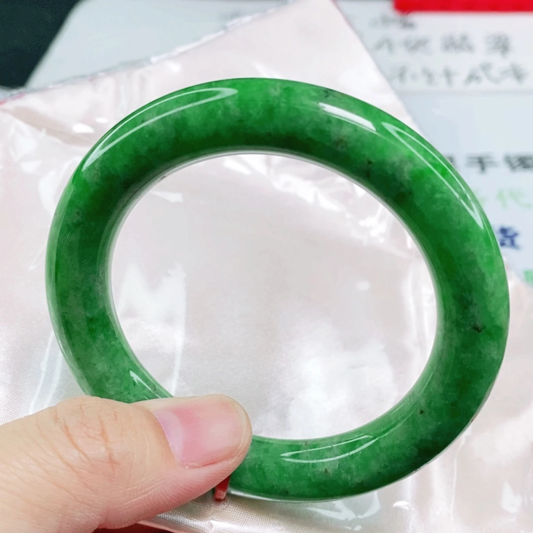 未镶嵌手镯翡翠54.8圈口圆条毕业