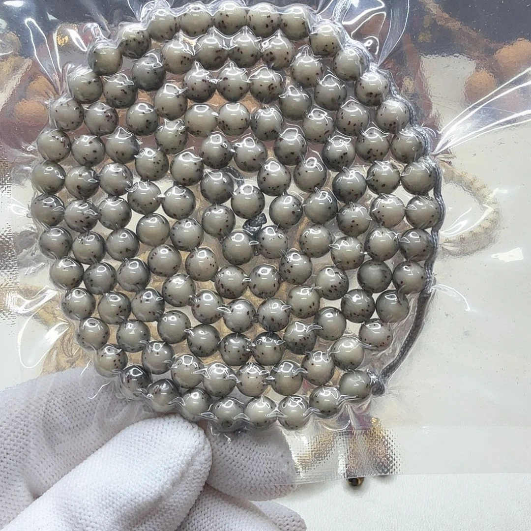 手串星月菩提17梵天糯冰绿背牛毛星河豚7左右108圆