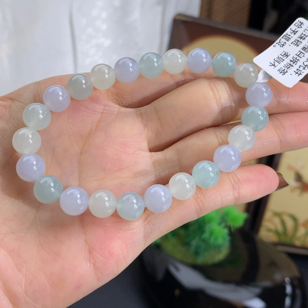 未镶嵌手串翡翠卡8冰胶马卡龙手串