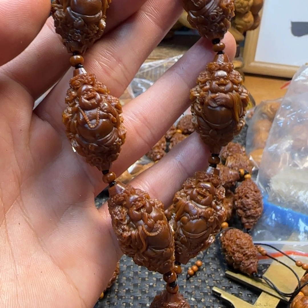 橄榄核手串/手链九龙弥勒